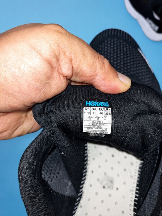 HOKA Arahi 7 Men’s Running Shoes Size 11.5D Black White Athletic Sneakers main image 8